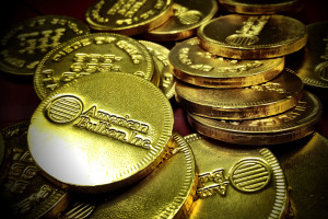 Gold chocolate coins