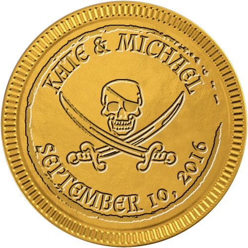 Pirate Wedding Foiled Again! Chocolate Coins