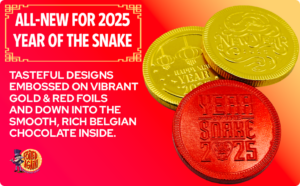 All new 2025 Lunar Year of the Snake chocolate coins